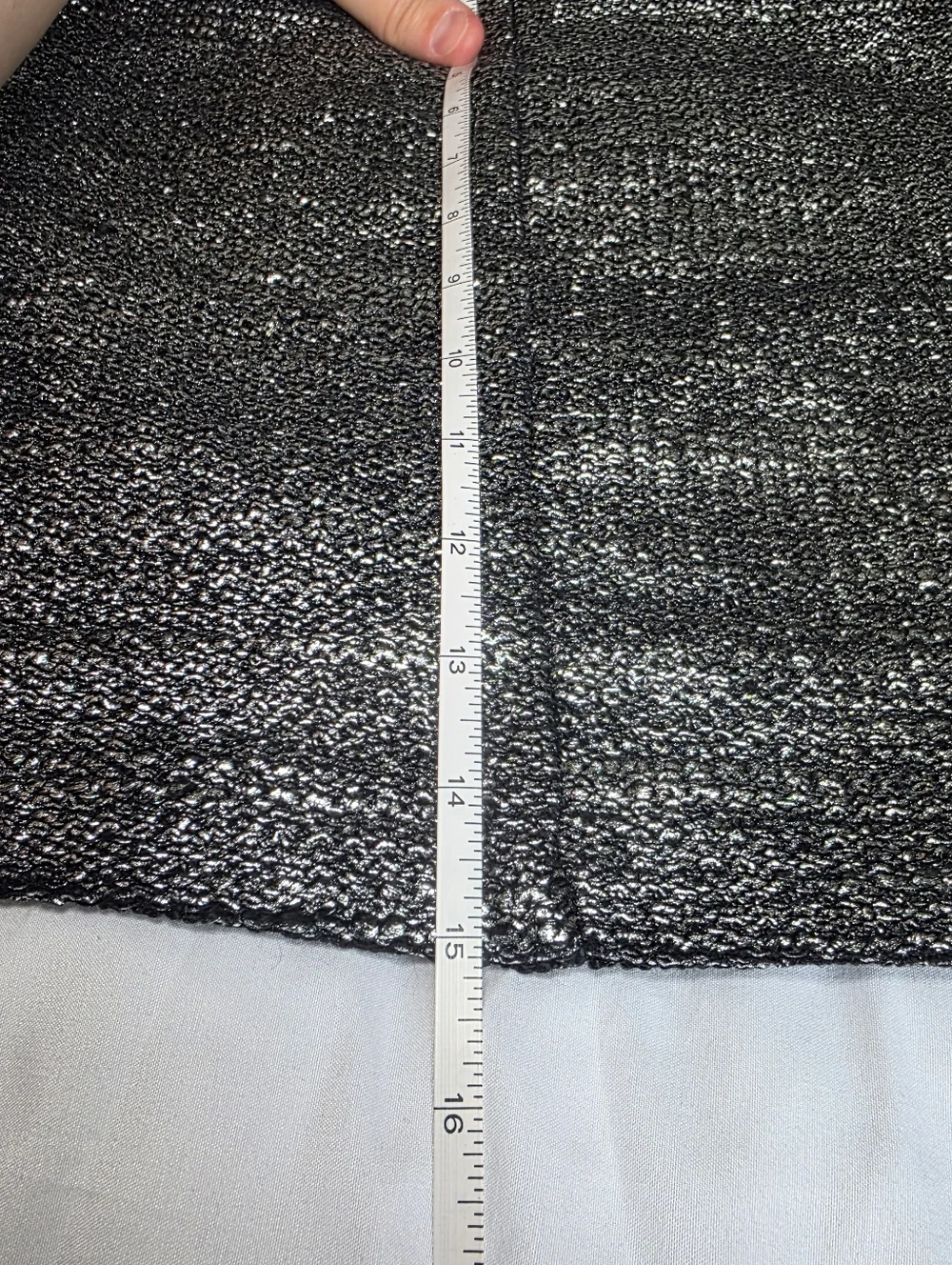 Bailey 44 Metallic Black Tweed Lined Mini Skirt Size Small NWT - Picture 9 of 9